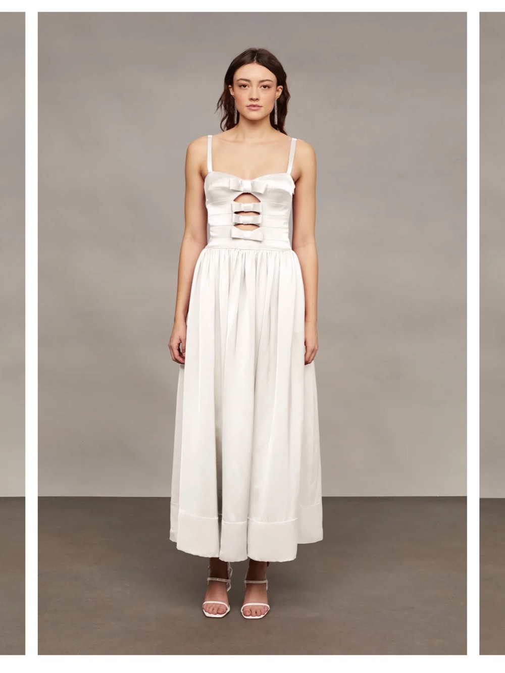 AMUR Bow Lima Midi Dress